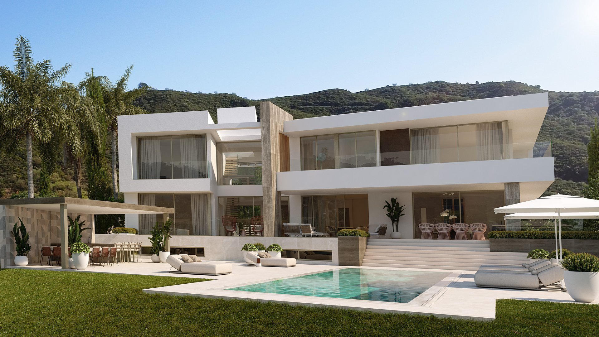 Villa moderna a estrenar con vistas al mar en La Zagaleta, Benahavís