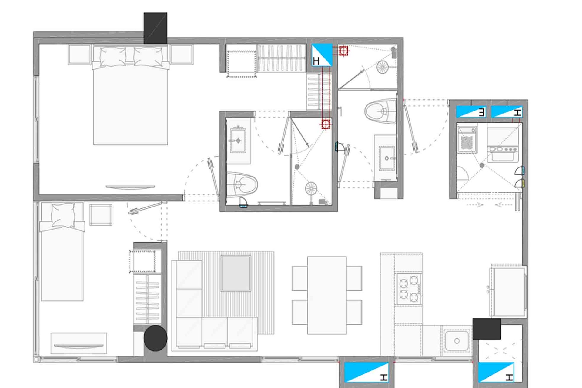 Moderno apartamento para estrenar para venta en Santa Bárbara