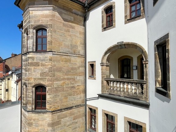 Blick auf die Loggia