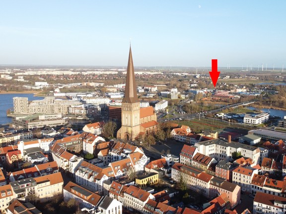 Blick Innenstadt Richtung Grundstück